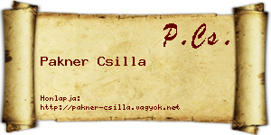 Pakner Csilla névjegykártya